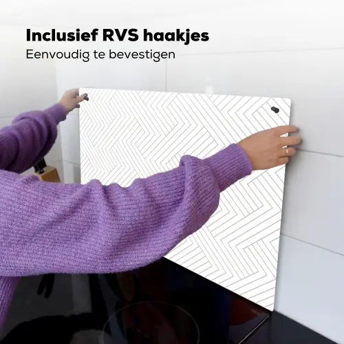 Grafisch - Patroon - Modern Inductie beschemer met haakjes klein 777 -ky-ophangen-nl