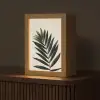 Palmblad - Donkere bladen - Subtiel Light Box met kabel (Tafellamp) klein -z3d_website