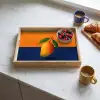 Mango - Vlakken - Bladeren - Oranje Dienblad Rechthoek middel -sfeer2