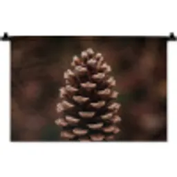 Dennenappel - Bos - Herfst - Bruin - Sfeervol Wandkleed katoen klein -zz3d