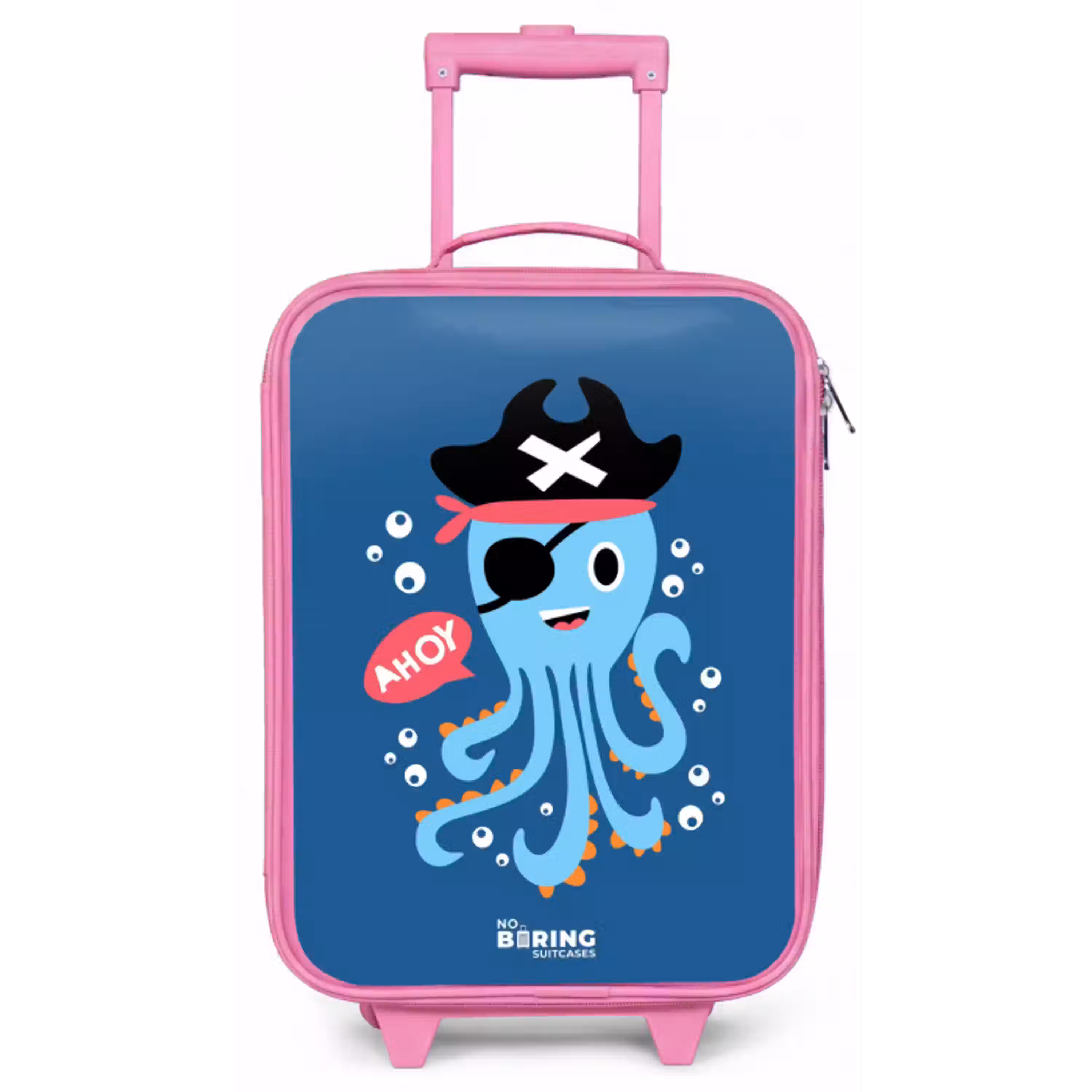 Piraten octopus met een hoed Kinderkoffer - Roze klein -zz3dotto