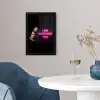 Man - Tekst - Neon fotolijst zwart zonder passe partout klein -sfeer4