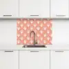 Waaier - Motief - Zalmroze keuken achterwand 2 middel 865 -3d