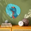 T-Rex - Blauw - Wolken - Zonnebril Wandcirkel Organisch Forex 3mm klein -sfeer2