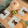 Schotse Hooglander - Bruin - Hoorns - Kokskleding Placemat vinyl groot -zzsfeer5_Kitchenyeah-website