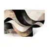 Abstract - Golven - Zwart - Verweerd Muursticker klein -3d