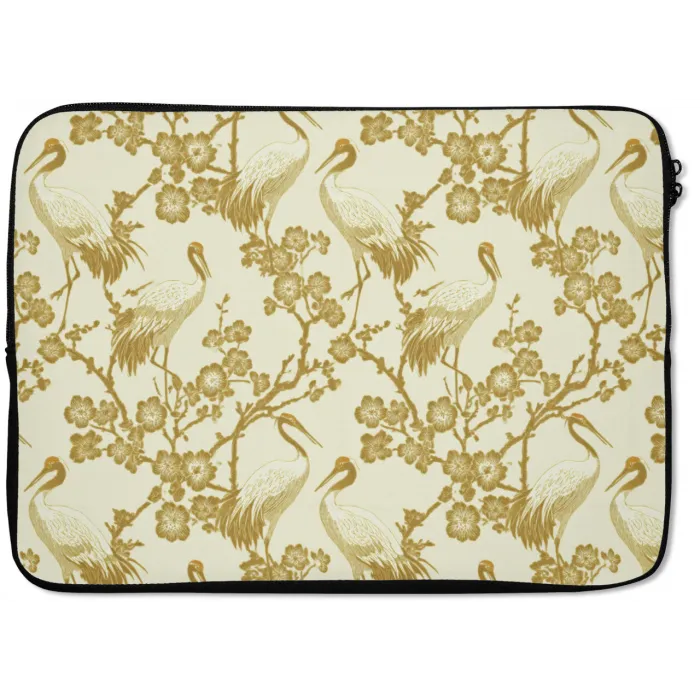 Kraanvogels - Kersenbloesem - Goud laptophoes neopreen klein 279 -zkaufland3dotto