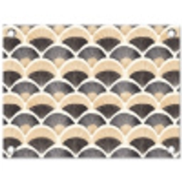 Waaier - Patroon - Zwart - Beige tuinposter los doek klein 239 -3d