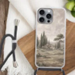 Vallei - Bos - Natuur - Groen Hoesje iPhone 16 Pro Max met koord klein -sfeer4
