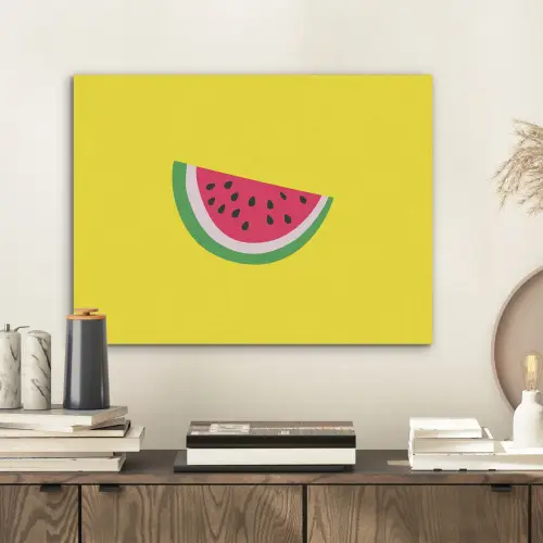 Fruit - Watermeloen - Geel PET vilt klein -sfeer1