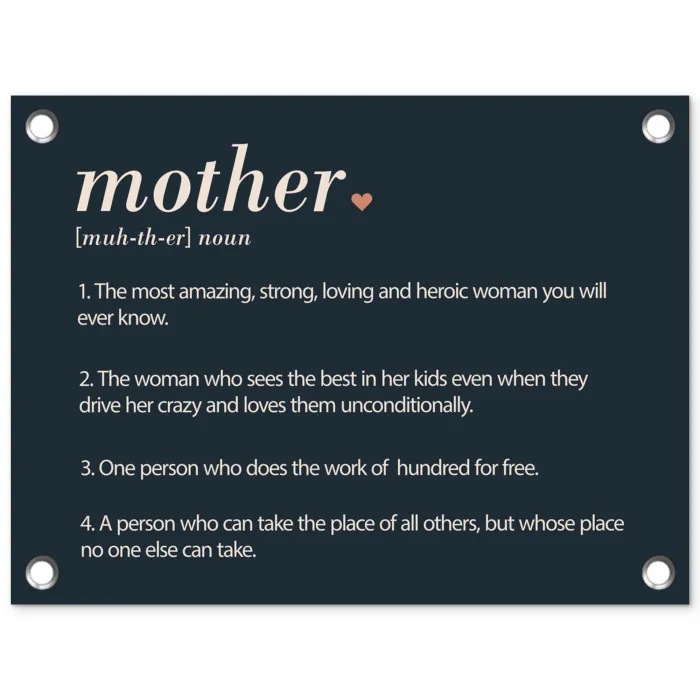 Mama definitie - Mother - Quotes - Spreuken tuinposter los doek klein -3d