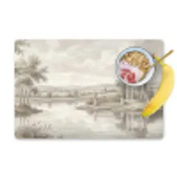 Landschap - Water - Natuur - Sepia Placemat vinyl groot -zzzproduct_Kitchenyeah-website