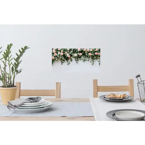 Bloemen - Muur - Rozen - Groen Muursticker klein -eettafel
