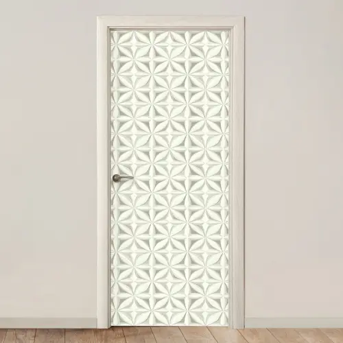 Abstract - Structuur - Grijs - Wit deurposter klein 289 -3d_beige