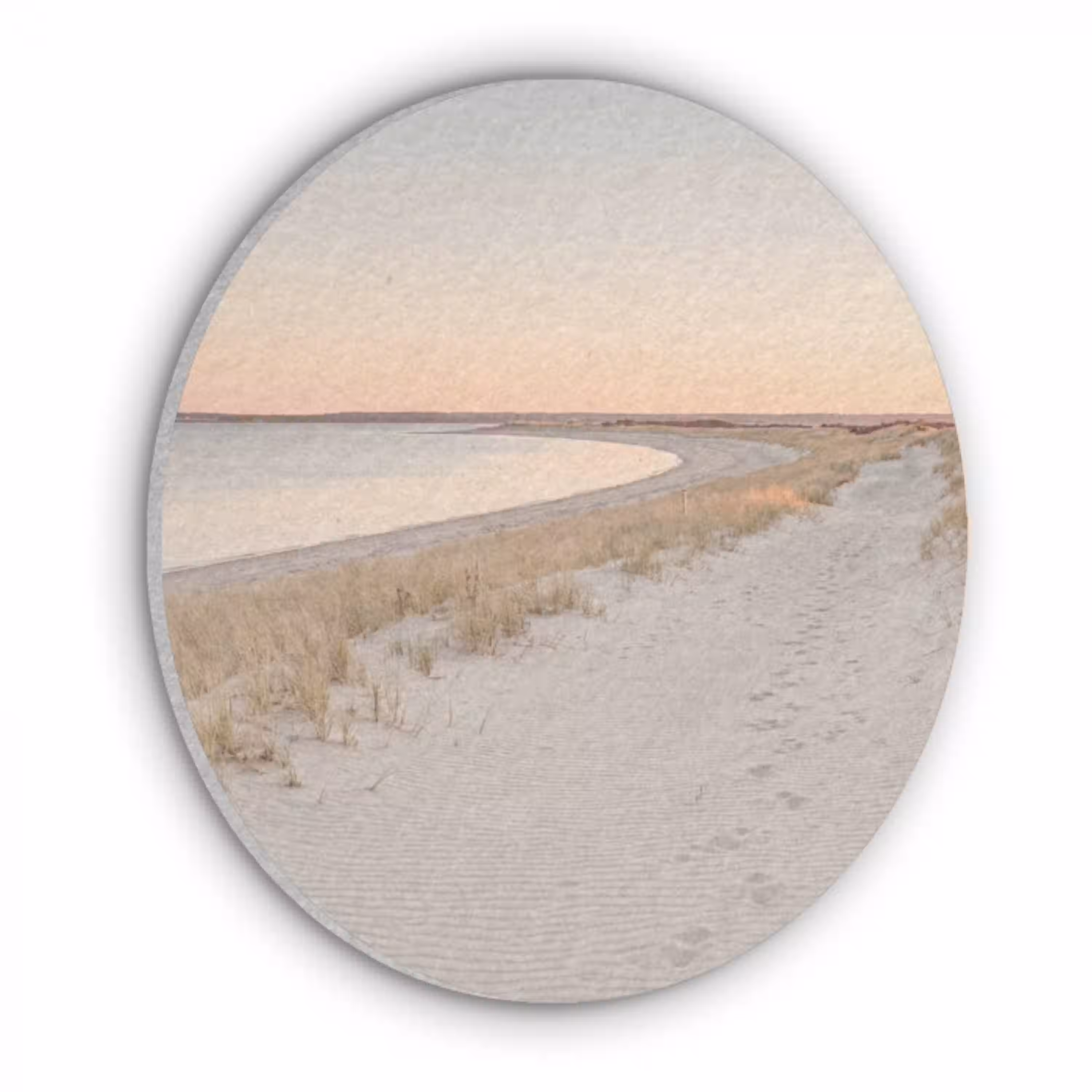 Kustlijn - Horizon - Hek Akoestische PET Vilt - Rond klein -3d