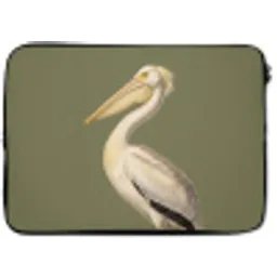 Pelikaan - Wit - Vogel - Klassiek - Natuur laptophoes neopreen klein -zkaufland3dotto