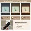 Staart - Dino - Minimalistisch - Blauw Light Box met batterij (Wandlamp kind) middel -USP_lichtkleurNL