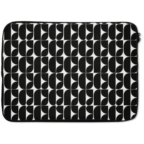 Modern - Geometrisch - Zwart laptophoes neopreen klein 279 -zkaufland3dotto