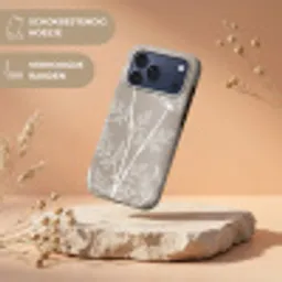 Grafisch - Fluitenkruid - Taupe Toughcase MagSafe Apple iPhone 17 Pro Max klein -USP_RandenV_NL
