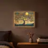 Boom - Industrieel - Abstract - Geel Light Box met batterij (Wandlamp) middel -sfeer4