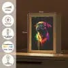 Puck - Hond - Verf - Kleuren Light Box met kabel (Tafellamp) klein -USP_NL