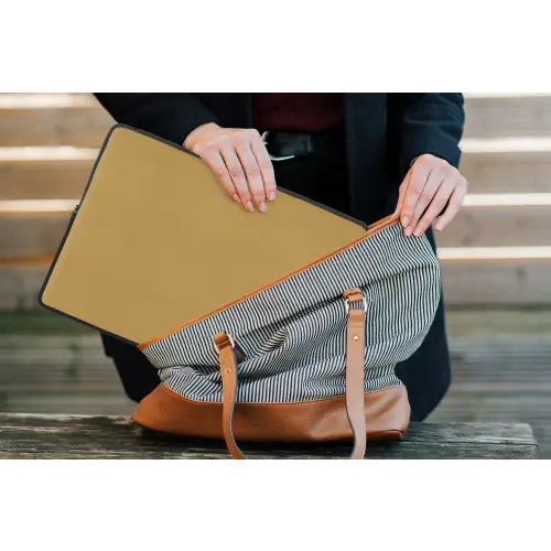 Okergeel - Kleur - Herfst - Geel - Effen - Kleuren laptophoes neopreen klein 279 -tas