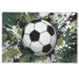 Voetbal - Verf - Spetters - Groen Deurmat klein -zkaufland3d