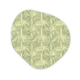 Palmwoud - Tropisch - Groen Wandcirkel Organisch Forex 3mm klein 629 -3d