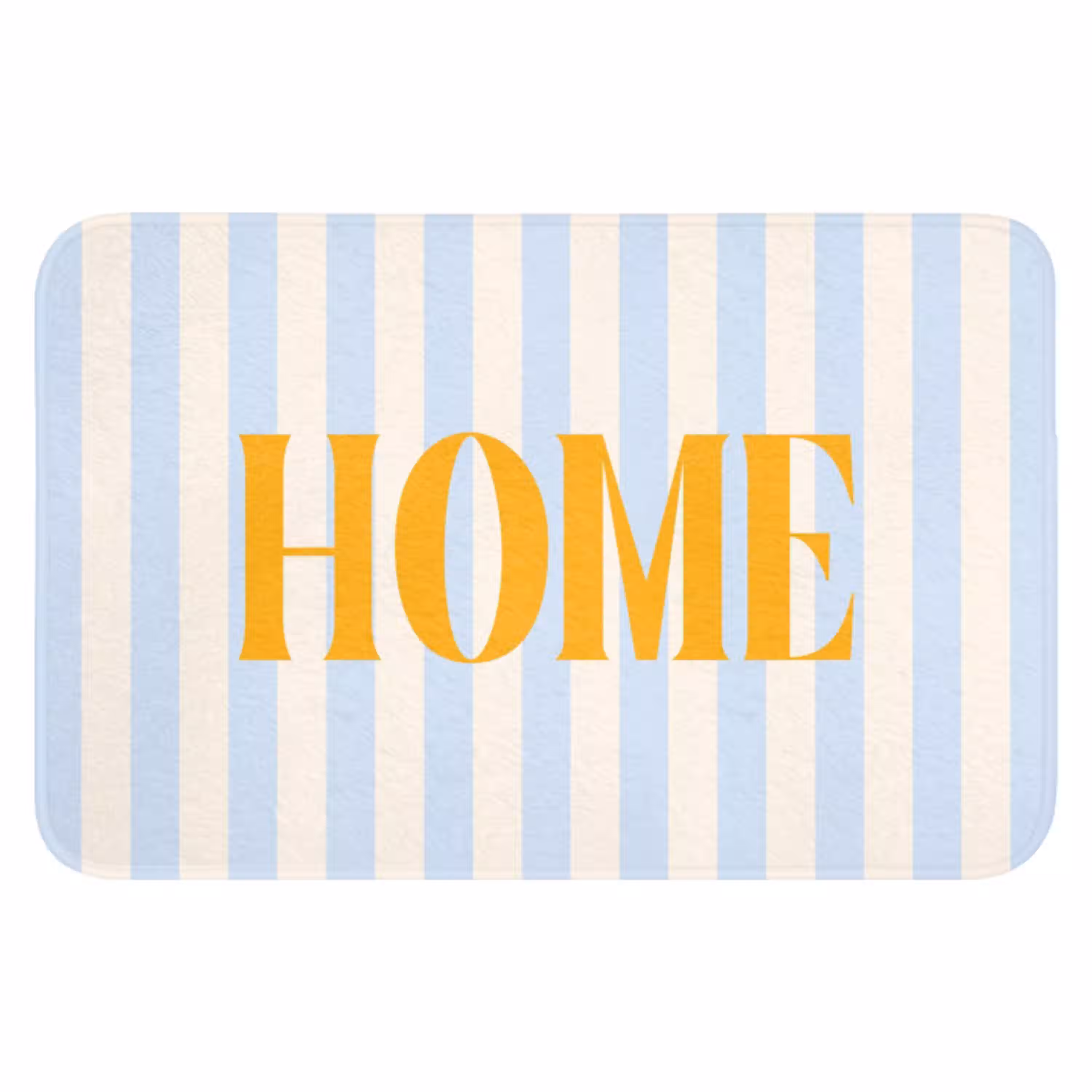 Oranje - Blauw - Strepen - Home WCmat klein -3d
