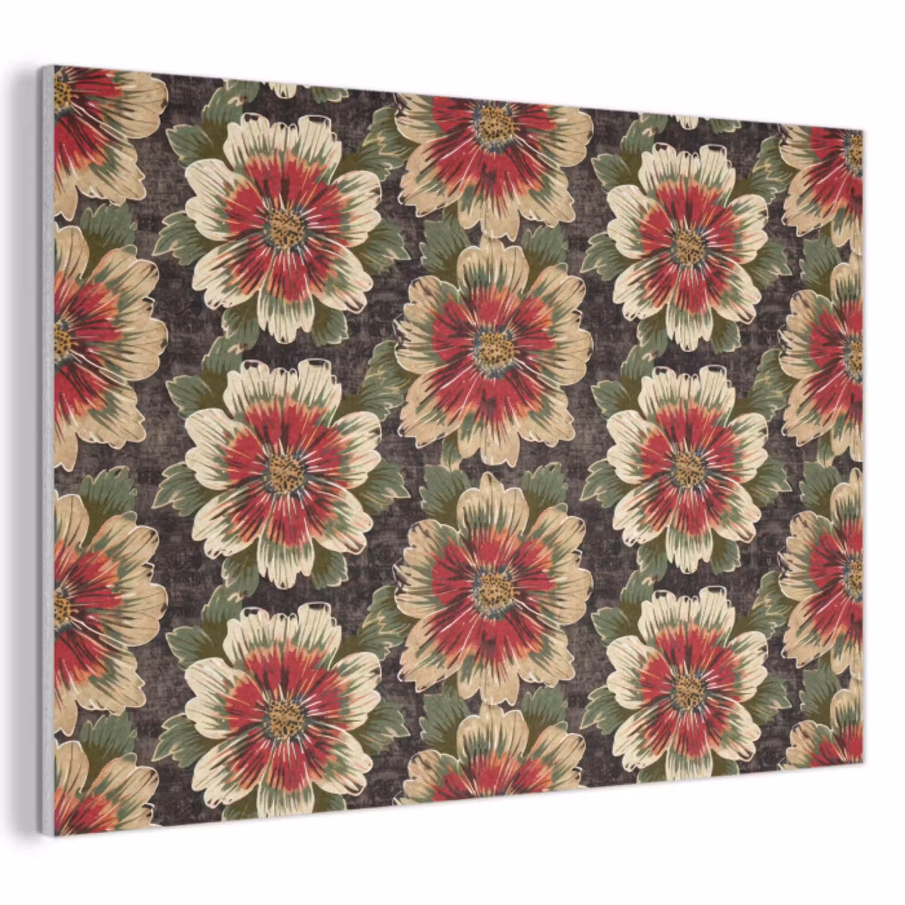 Bloemen - Klassiek - Patroon - Rood PET vilt klein 837 -3d