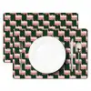 Vlechtpatroon - Groen - Roze - Geometrisch Placemat vinyl groot 368 -zzsfeer2_Kitchenyeah-website