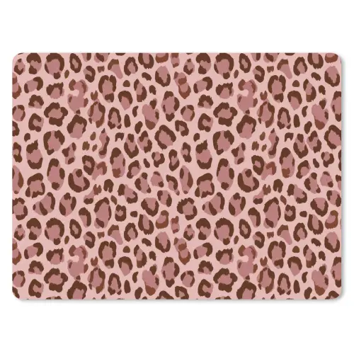Luipaard - Patroon - Roze muismat rubber klein 262 -3d