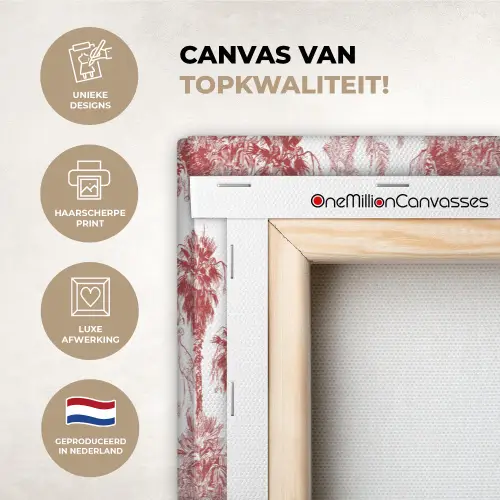 Jungle - Natuur - Rood canvas 2cm xxl 828 -sfeer2