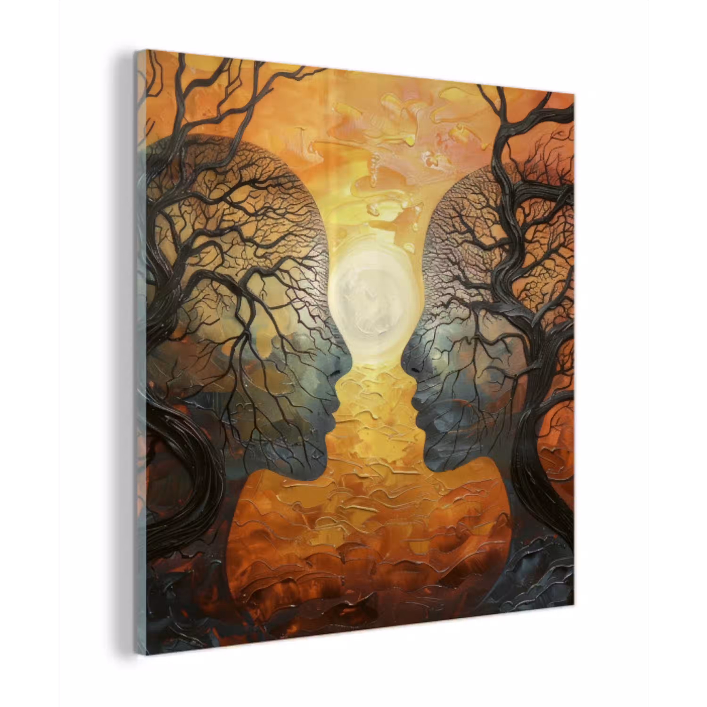 Bomen - Gezichten - Zon - Kunst plexiglas 5mm klein -z3d