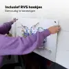Kever - Delfts  - Blauw - Goud Inductie beschemer met haakjes klein -ky-ophangen-nl