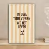 Tuin - Quote - Strepen - Zomer canvas 2cm klein -sfeer1