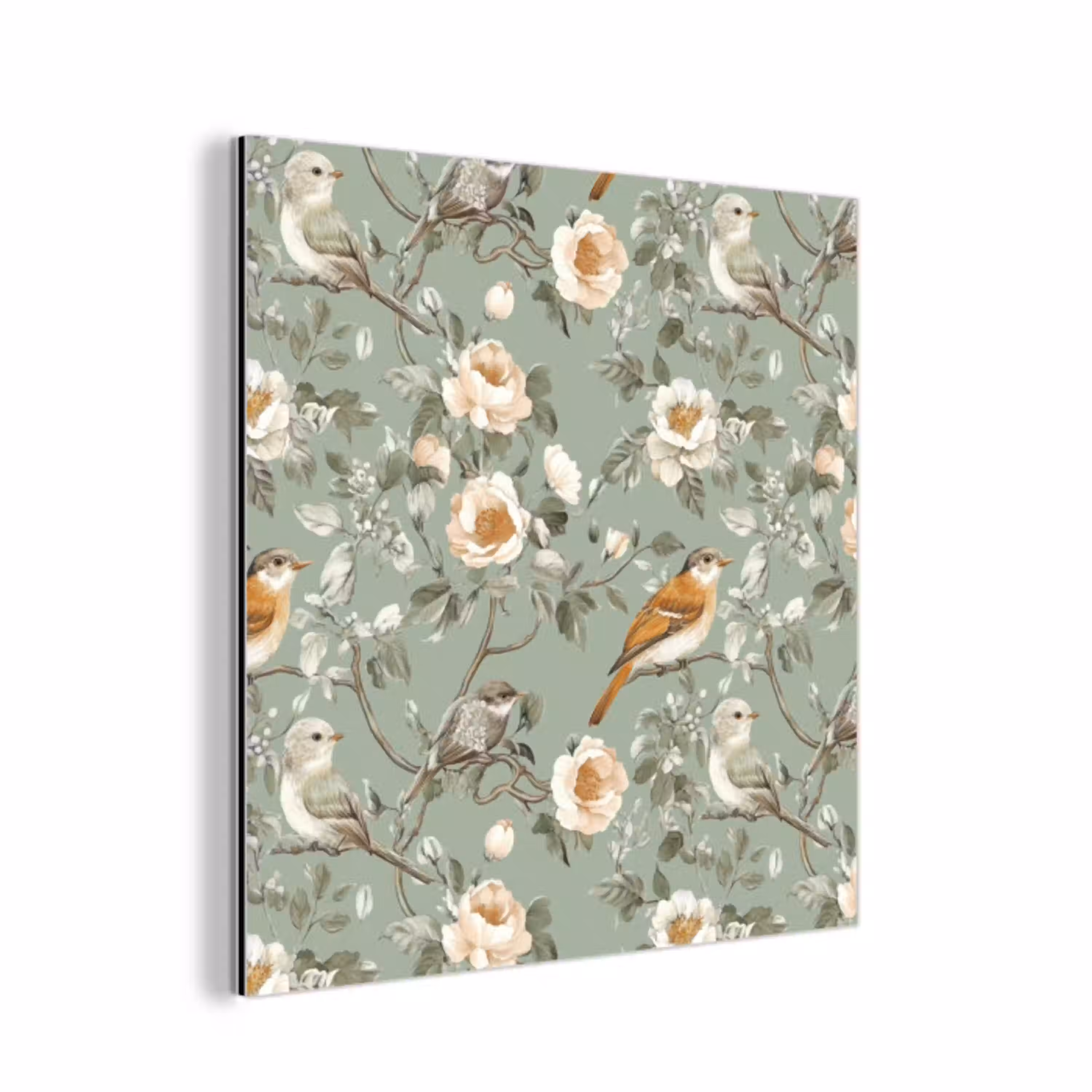 Roze - Vogels - Kleurrijk aluminium wit klein 46 -3d