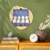 Eieren - Doos - Minimalistisch - Blauw Wandcirkel Organisch Forex 3mm klein -sfeer2