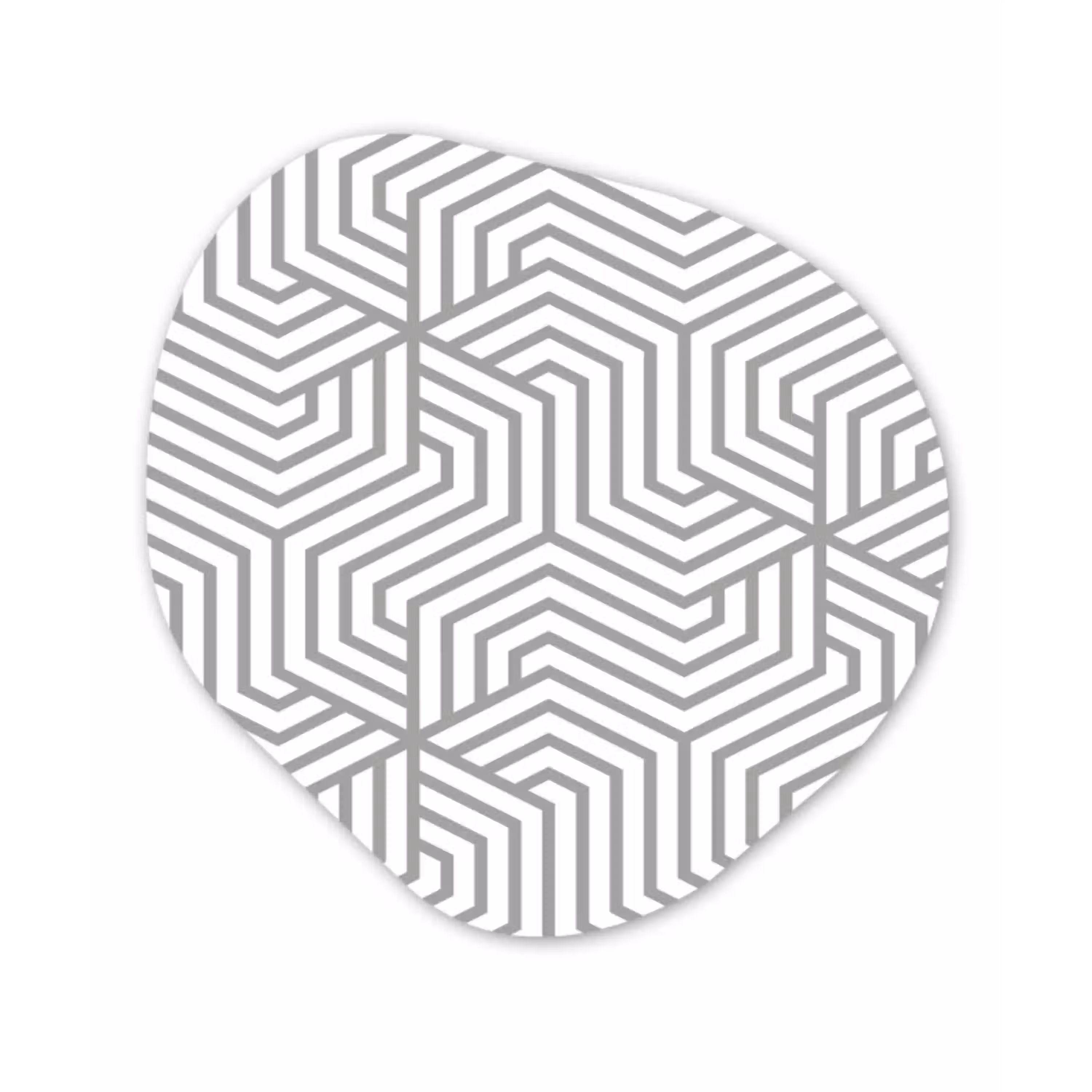 Lijn - Design - Geometrie - Patroon Wandcirkel Organisch Forex 3mm klein 629 -3d