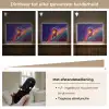 Crossmotor - Neonkleuren - Lijnen - Helm Light Box met batterij (Wandlamp kind) middel -USP_dimbaarNL