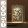 Uil - Vogels - Bloemen - Natuur Light Box met kabel (Tafellamp) klein -USP_websiteoverzichtDE
