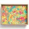 Geel - Roze - Blauw - Retro Dienblad Rechthoek middel -z3d_shopping