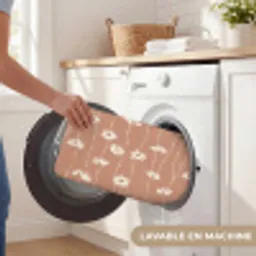 Madeliefjes - Subtiel - Terracotta Badmat klein 997 -USP_WasbaarFR