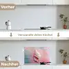 Schelp - Pastel - Pink keuken achterwand spatscherm klein -voor_na_DE