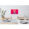 Konijn - Bloemen - Kleurrijk - Kimono Muursticker klein -eettafel