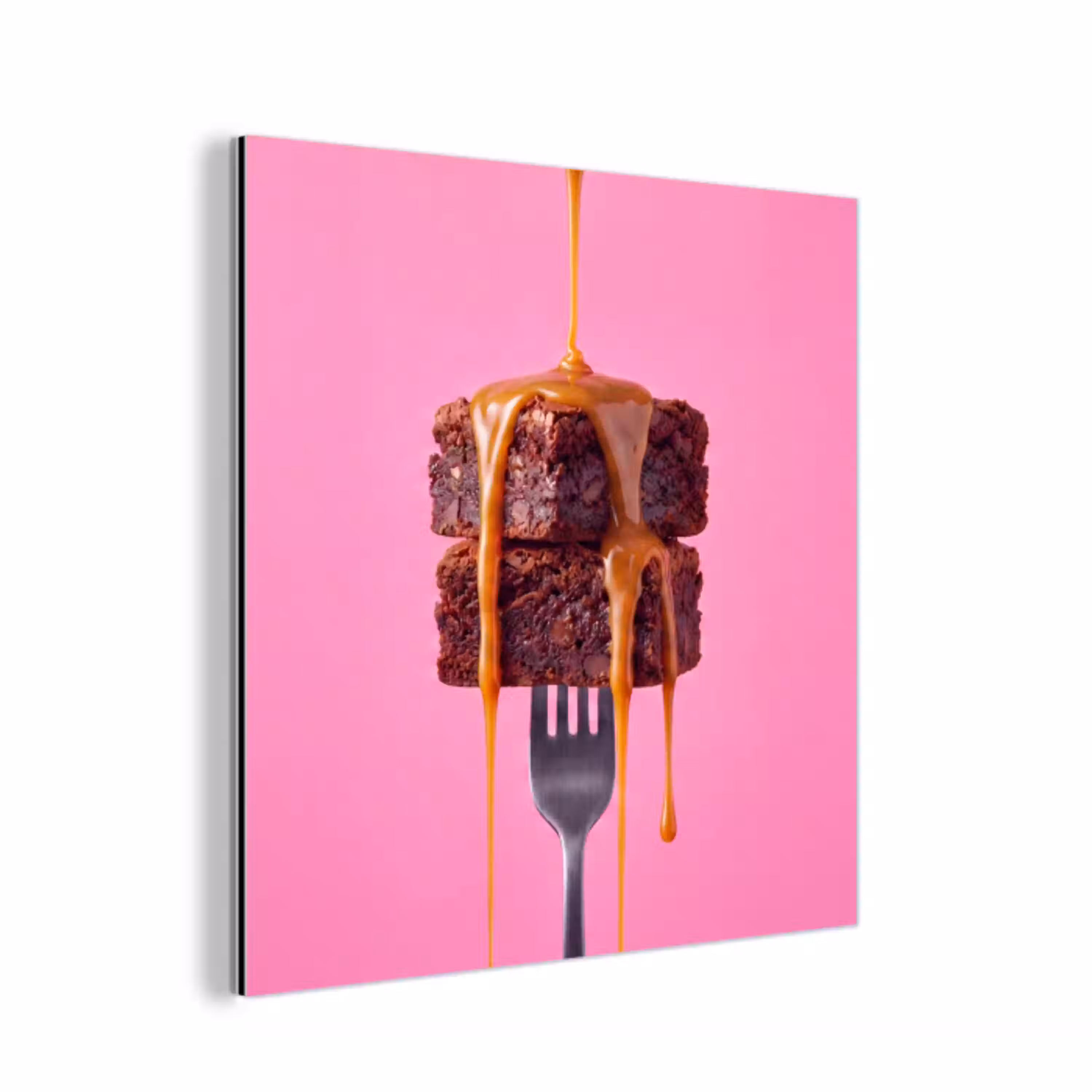 Brownie - Karamel - Eten aluminium wit klein -3d