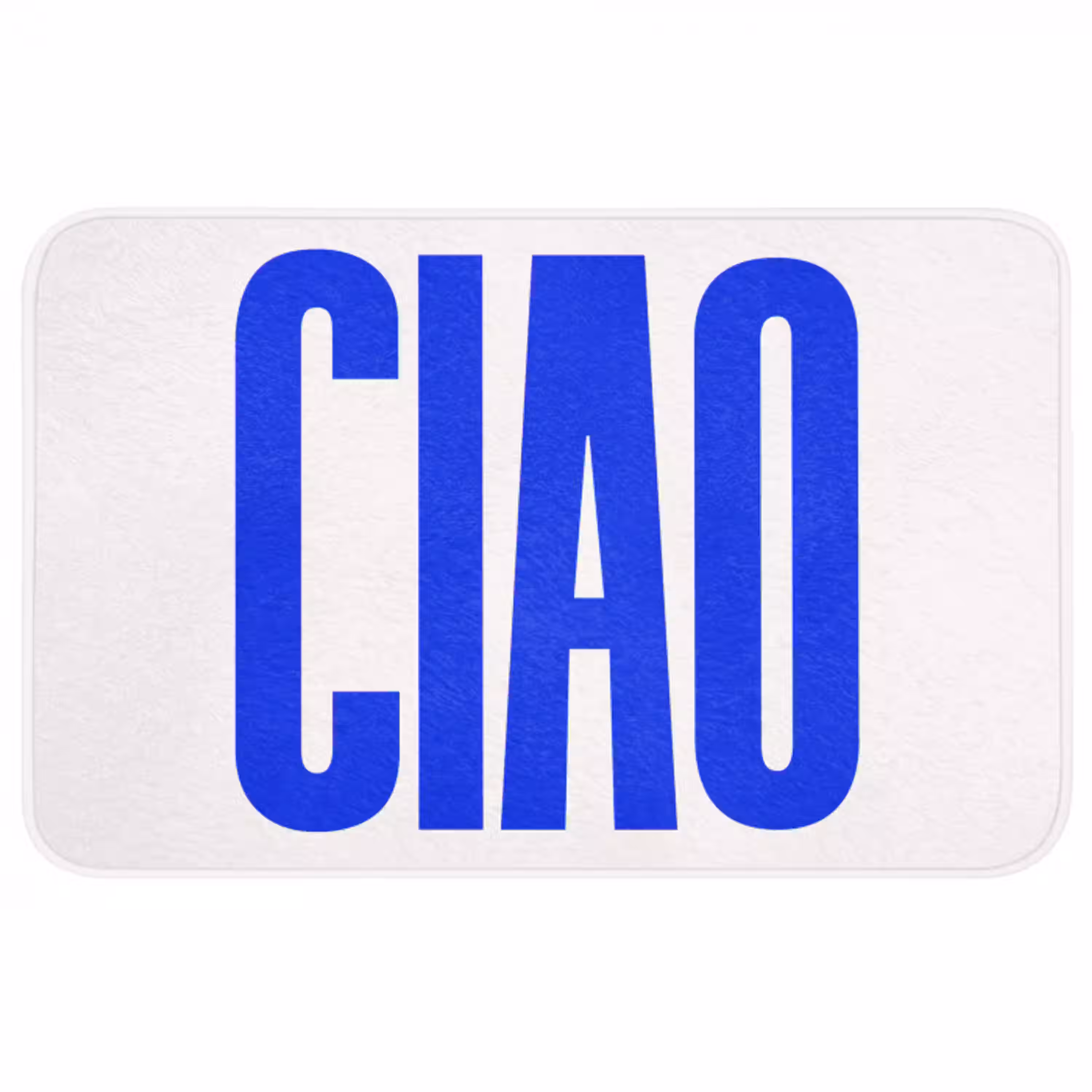 Ciao - Hoofdletters - Blauw - Minimalistisch Badmat middel -3d