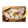 Hout - Wereldkaart - Bakken - Keuken Placemat vinyl groot -zzzproduct_Kitchenyeah-website