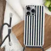Verticale strepen - Blauw - Crème Hoesje iPhone 16 Pro Max met koord klein 804 -sfeer4