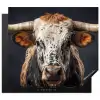 Stier - Kleurrijk - Hoorns Inductie beschermer vinyl 3mm middel -3d